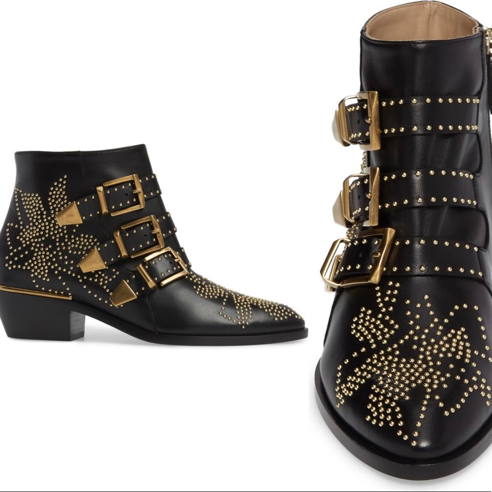 Chloe Susanna Black Boots Size 38